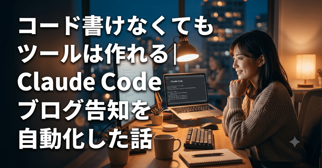 「コード書けなくてもツールは作れる」をnoteに書きました