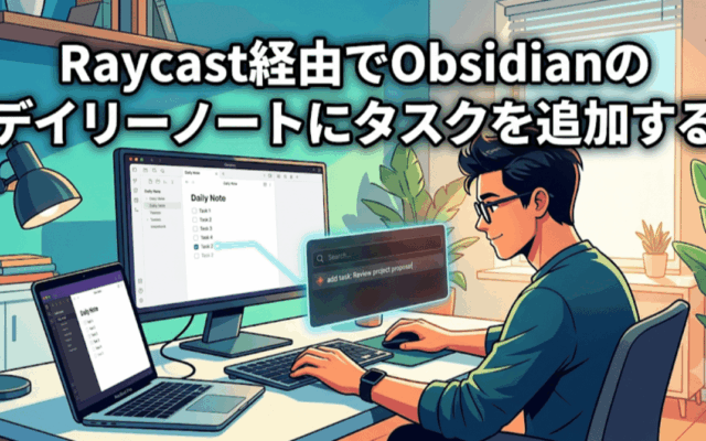 note更新：Raycast経由でObsidianのデイリーノートにタスクを追加する